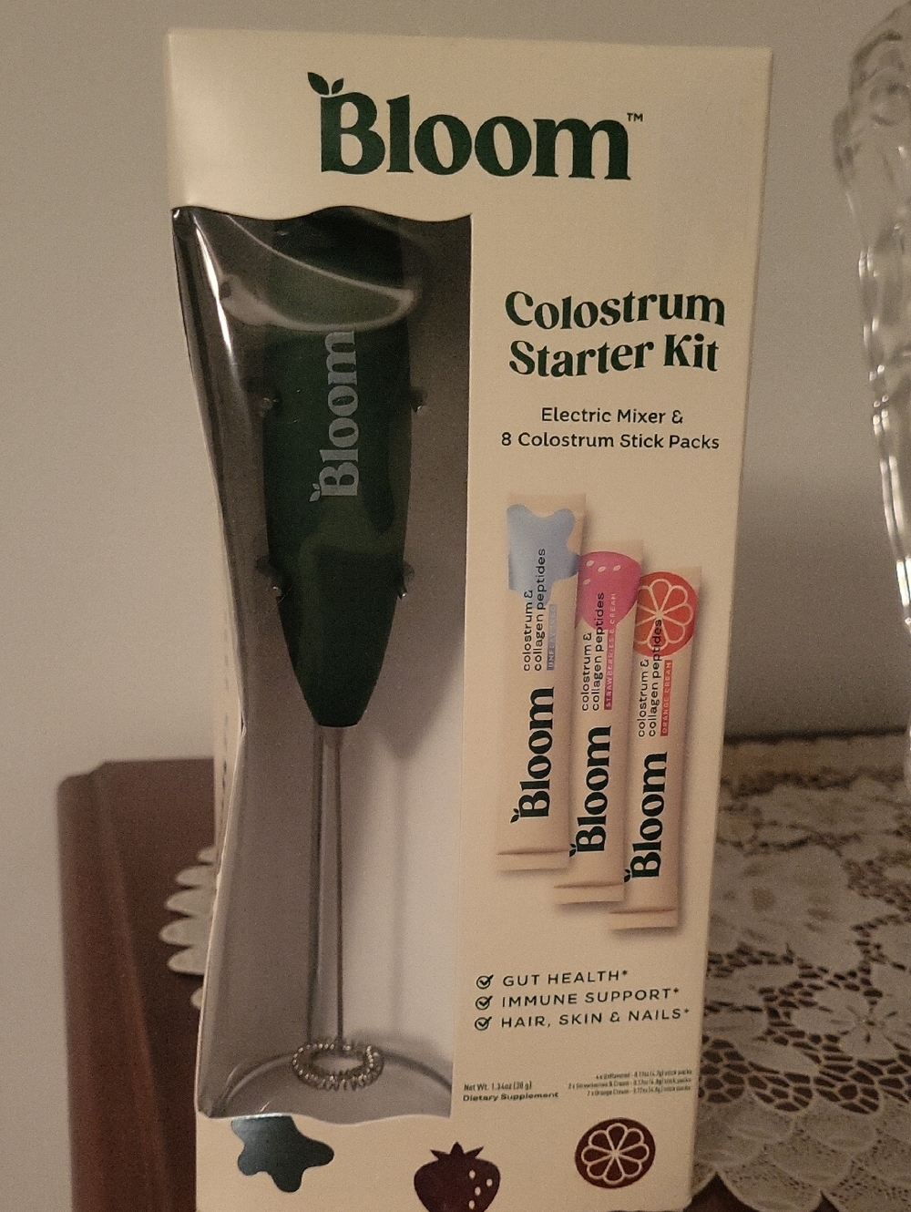 bloom Green Electric Mixer & Multicolor Colostrum Stick Kit New Exp 02/27